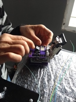 Técnico de Fusão de Fibra Óptica no Parque São Lucas